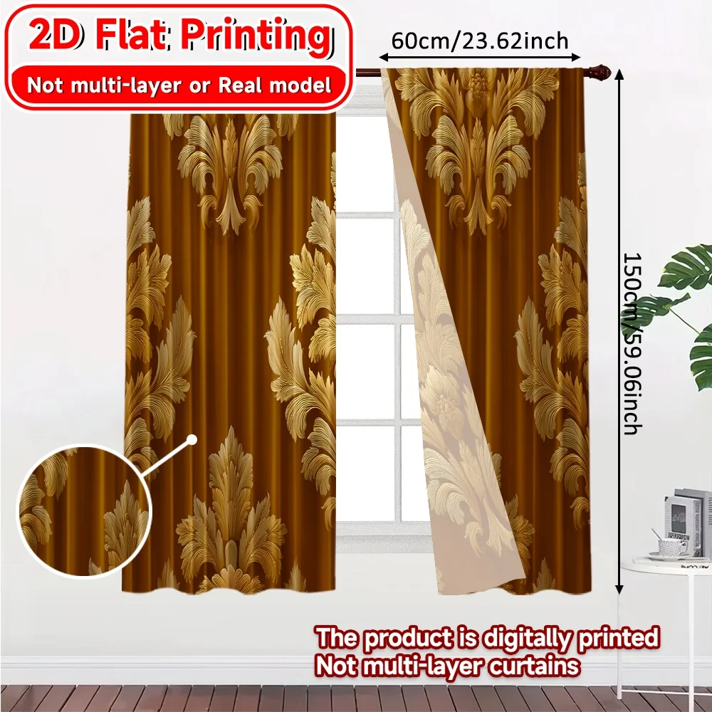 2D FLAT PRINTING 2pcs Curtains (Without Rod) Barbecue Feast with Beer New year Festival Popular Curtains&Drapes Versatile