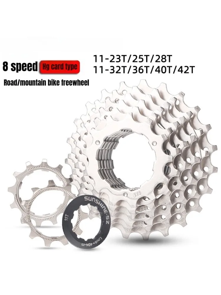 AliExpress NONE Road Bike Cassette 8 Speed 23/25/28/32/34/36T K7 Cassette 8V 9V 10V 11V 12V HG