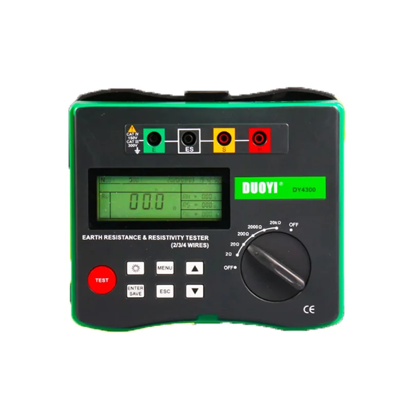 Duoyi DY4300 Digital Ground Resistance Tester Ground Soil Resistivity Measurement Meter