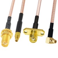 1PC MMCX Male to SMA Female Flange Panel Mount RG316 Pigtail FPV Antenna Extension Cord for drone UAVTBS UNIFY PRO 32 HV (MMCX)