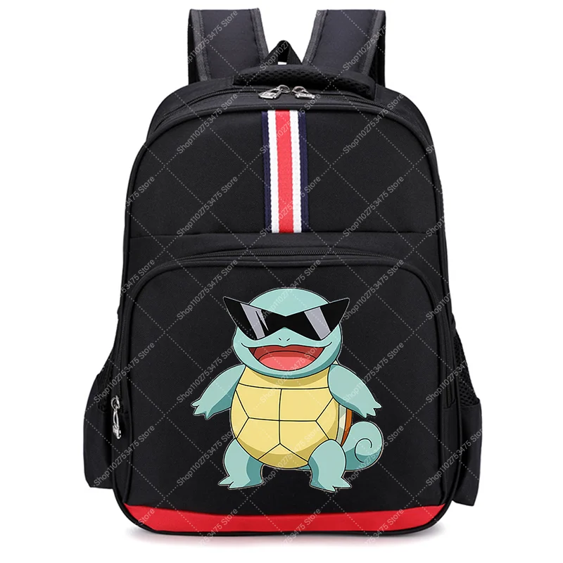 Boy Girl Large Capacity Schoolbag Book Bag Anime Squirtle Psyduck Printed Backpack for Kids Children Knapsack Birthday Gift 2026