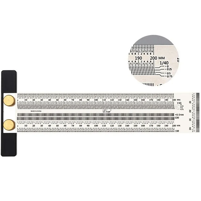 

High -Precision Right -Angle Ruler T -Type Woodworking Line Ruler Measurement Tool Positioning Ruler,300Mm