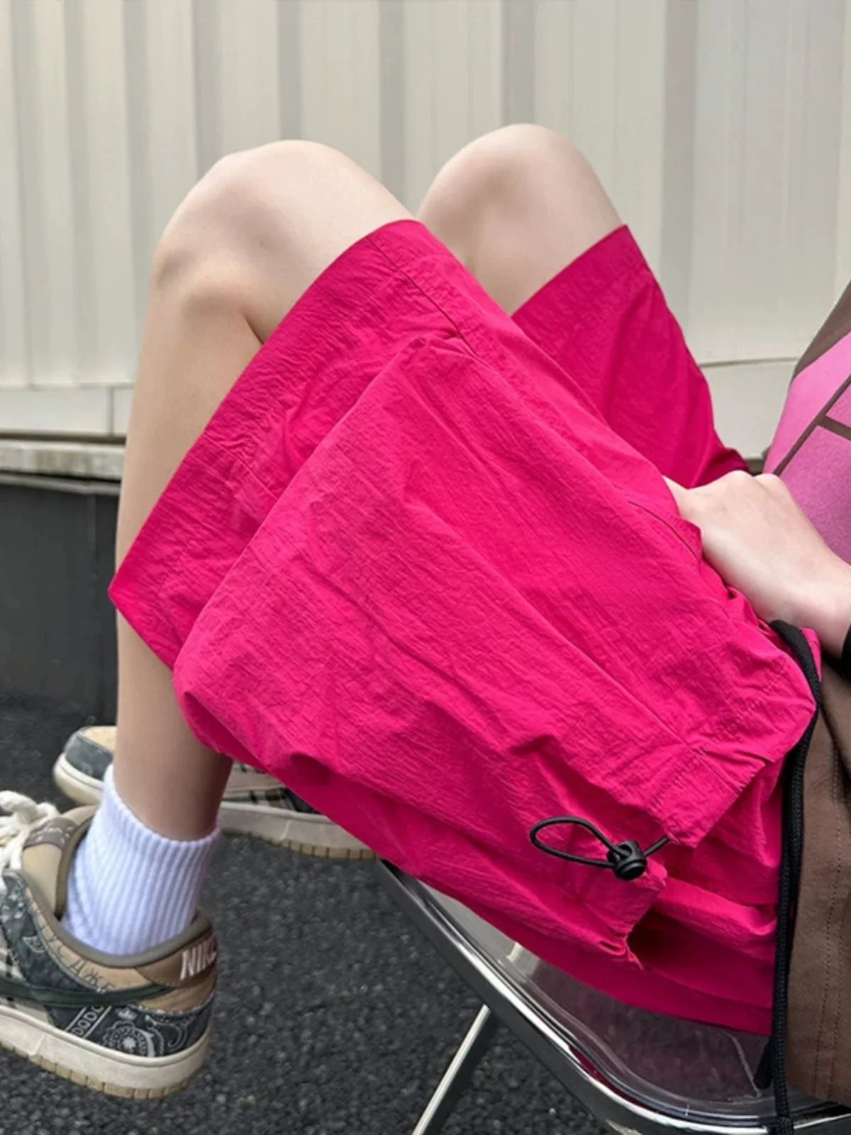 

Мужские шорты из ледяного шелка Ice Silk: летние, тонкие, свободные, модные, в американском уличном стиле, спортивные, повседневные, свободного кроя