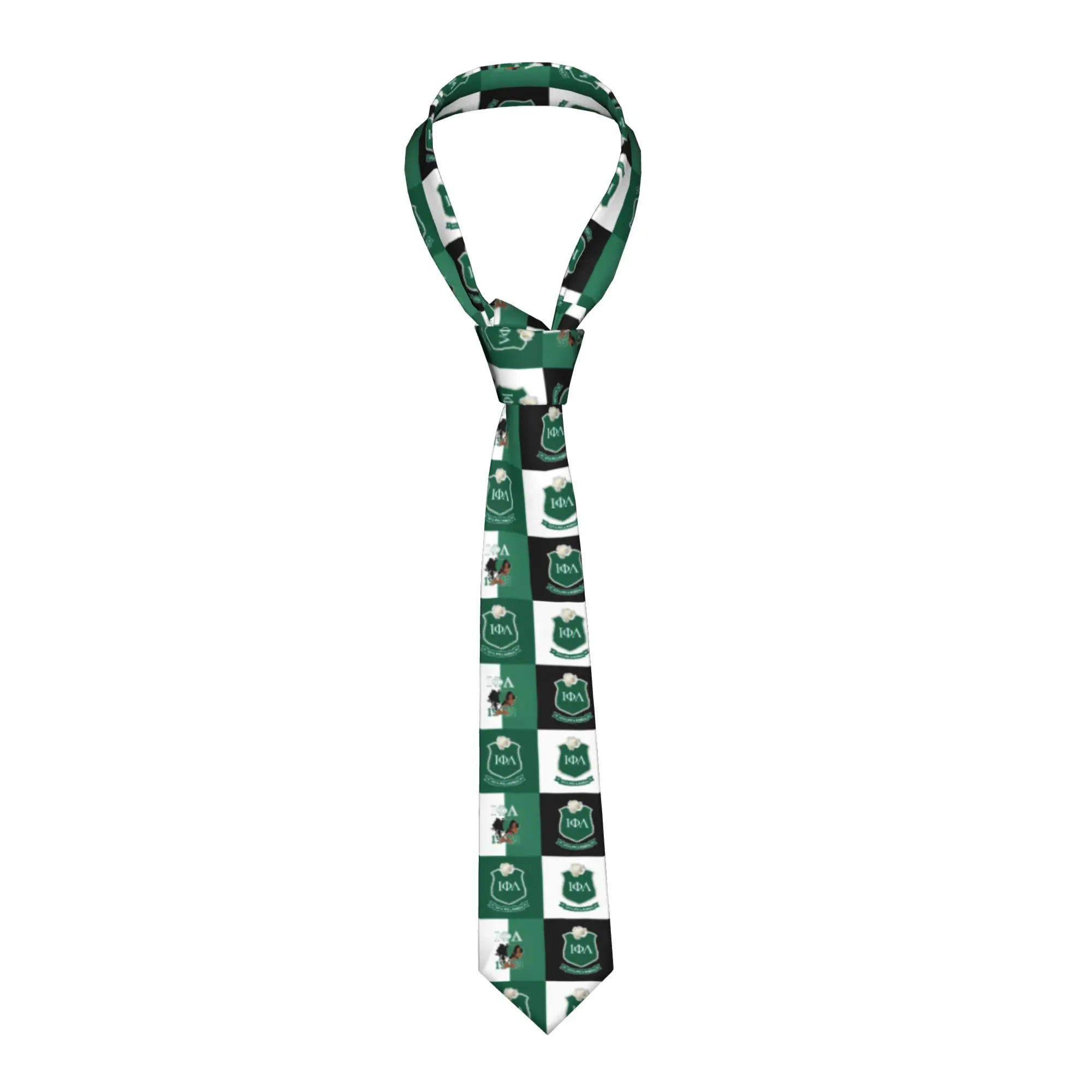 Fashion Iota Phi Lambda 1929  Neck Tie for Office Men Checkered Plaid  Neckties