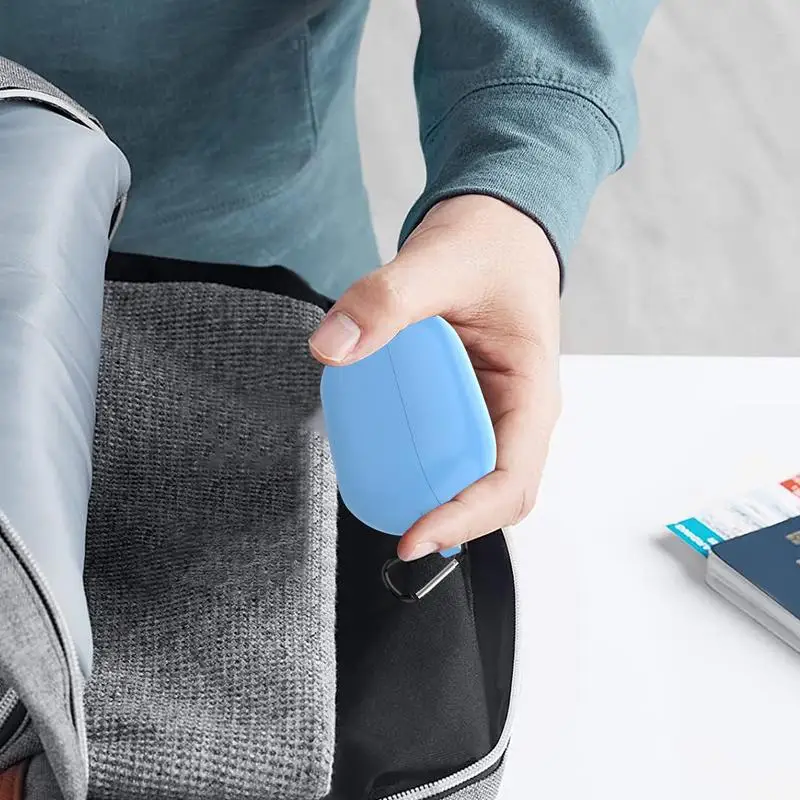 Funda de silicona antiarañazos para auriculares, funda protectora con mosquetón