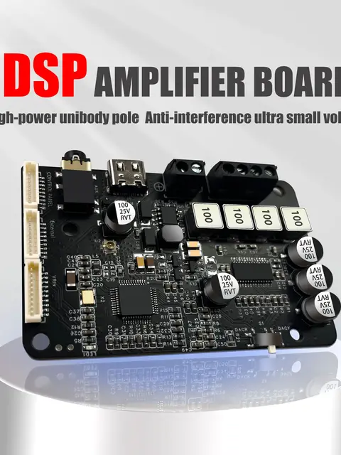 Bluetooth 5.0DSP płyta wzmacniacza zasilania 2.0 Stereo regulacja wysokich tonów obsługuje wysokiej wierność dźwięku jakość 40 wx2 60-segment EQ