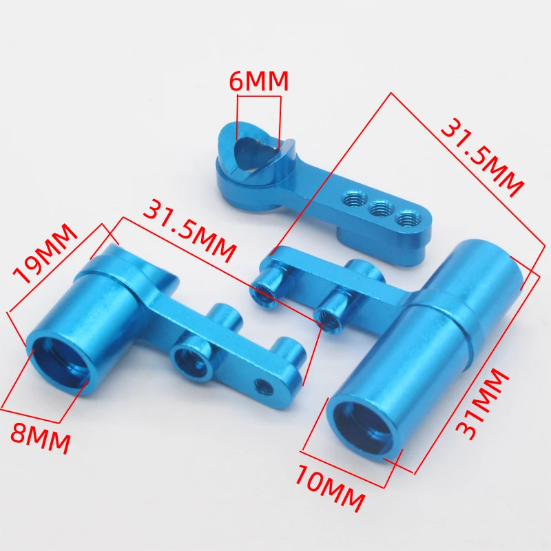 Aluminum Alloy Steering Upgrade Kit - High Performance & Precision - For HSP 1/10 RC Car 94123 94111 94107 - Parts 102040 102057