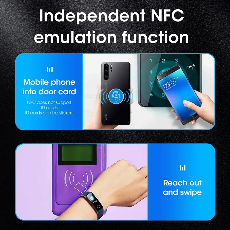 125KHz 13.56MHz NFC Smart Card Reader Writer RFID Copier X100 USB Port Access Card Programmer Duplicator Copy Encrypted Keys