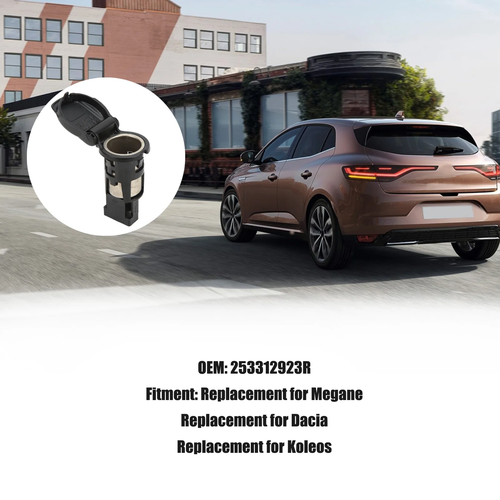 253312923R Car Power Socket 253312923R High Efficiency 12V 120W Auto Cigarette Lighter Replacement for  Koleos