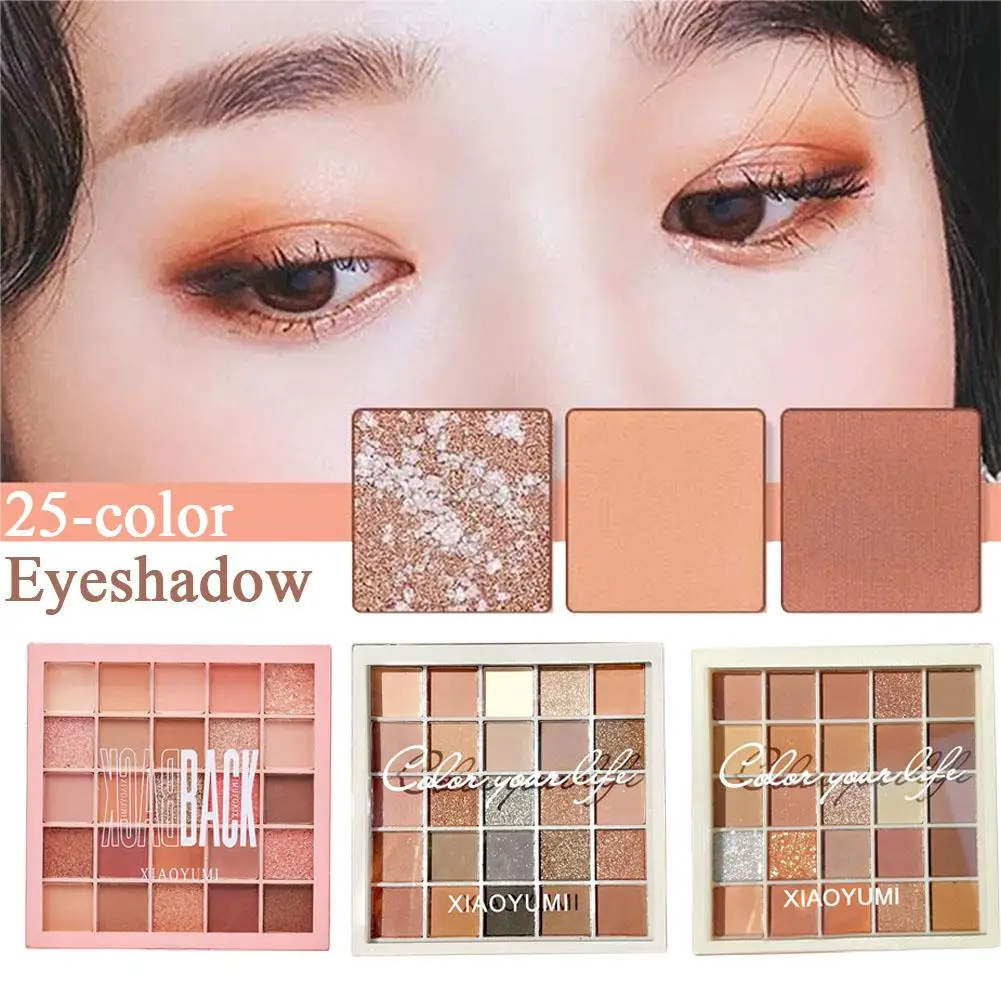 อายแชโดว์กลิตเตอร์ไข่มุก25สีพาเลทอายแชโดว์แบบแมทท์เครื่องสำอางที่ติดทนนาน B5N3อายแชโดว์เกาหลีแบบยาว