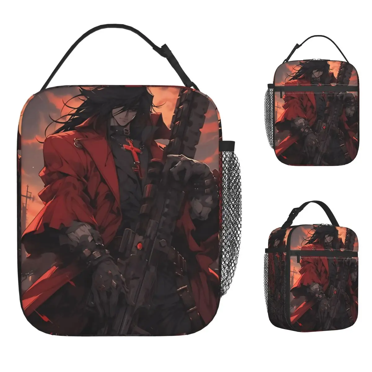 

Alucard Hellsing Lunch Bag Graphic Design Lunch Box Fashion School Cooler Bag Portable Insulated Waterproof Tote Food Bags