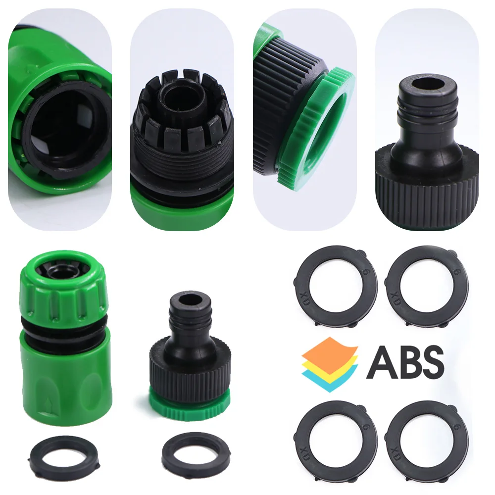 

Garden Water Hose ABS Quick Connectors 1/2'' Tubing Coupling Adapters End Drip Watering Fittings Double Male Hose Coupling Joint