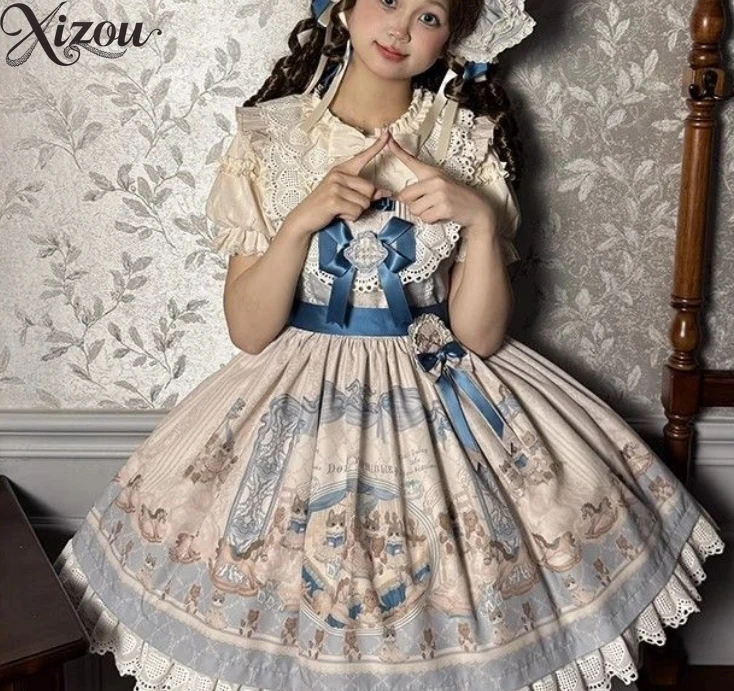 

Новые женские рубашки с коротким рукавом 2025 года, летняя женская одежда, однотонные женские рубашки в стиле Лолита, повседневные блузки