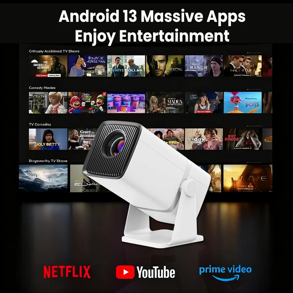 

Yovanxer 4K Full HD Projector FHD A86W Android WiFi 3D Home Theater A86 Portable Beam Projector Meeting Video Movie PK HY320