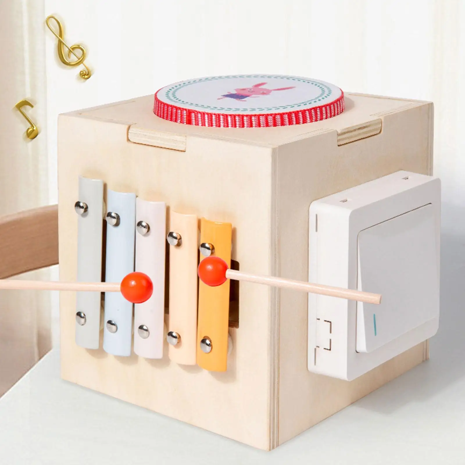 Ensemble de batterie Montessori pour enfants, kits musicaux en bois, instruments musicaux précoces, 1