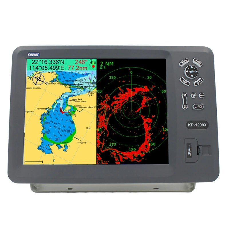 

KP-1299X (New!) 5-in-1 Marine GPS Chart Plotter + Class B AIS Transponder + Fish Finder +marine Radar Function