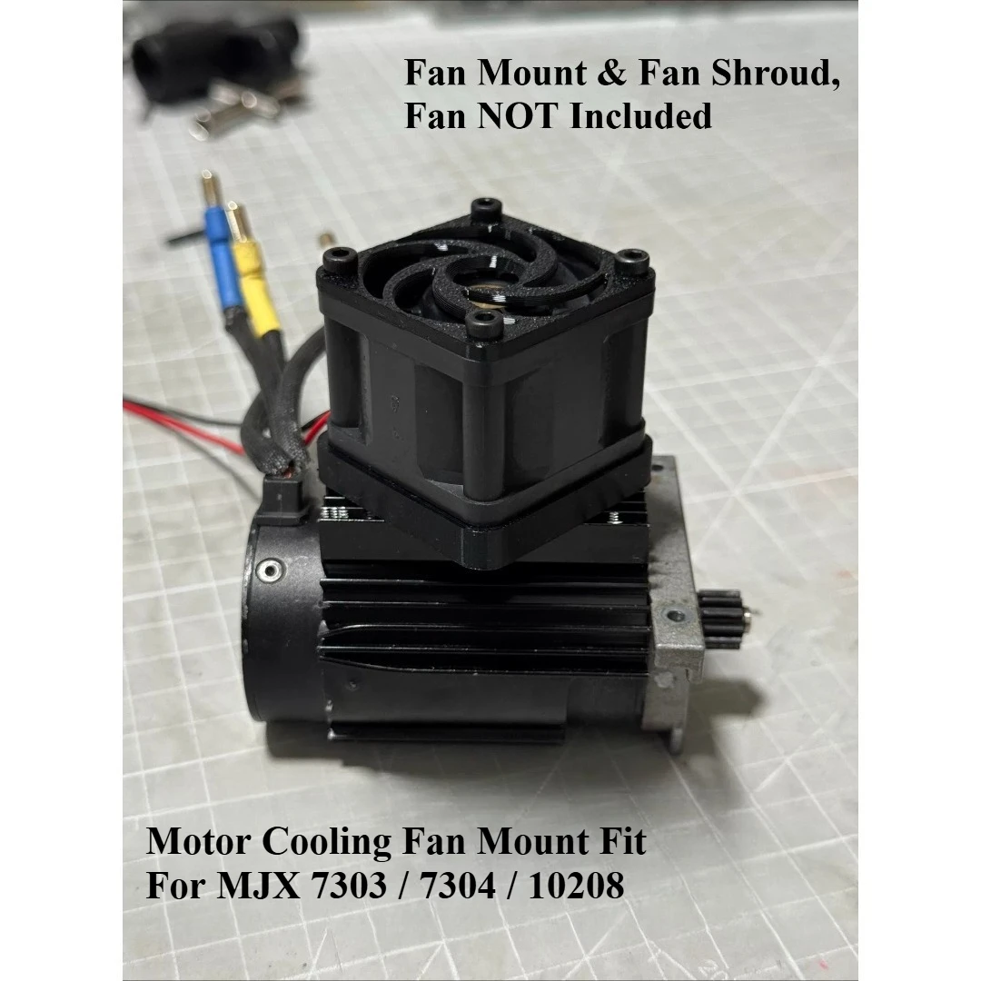 1/7 RC Offroad Truck Custom Motor Cooling Fan Bracket Mount Set For MJX 7303 7304 10208 Racing Vehicle Performance Tuning Parts