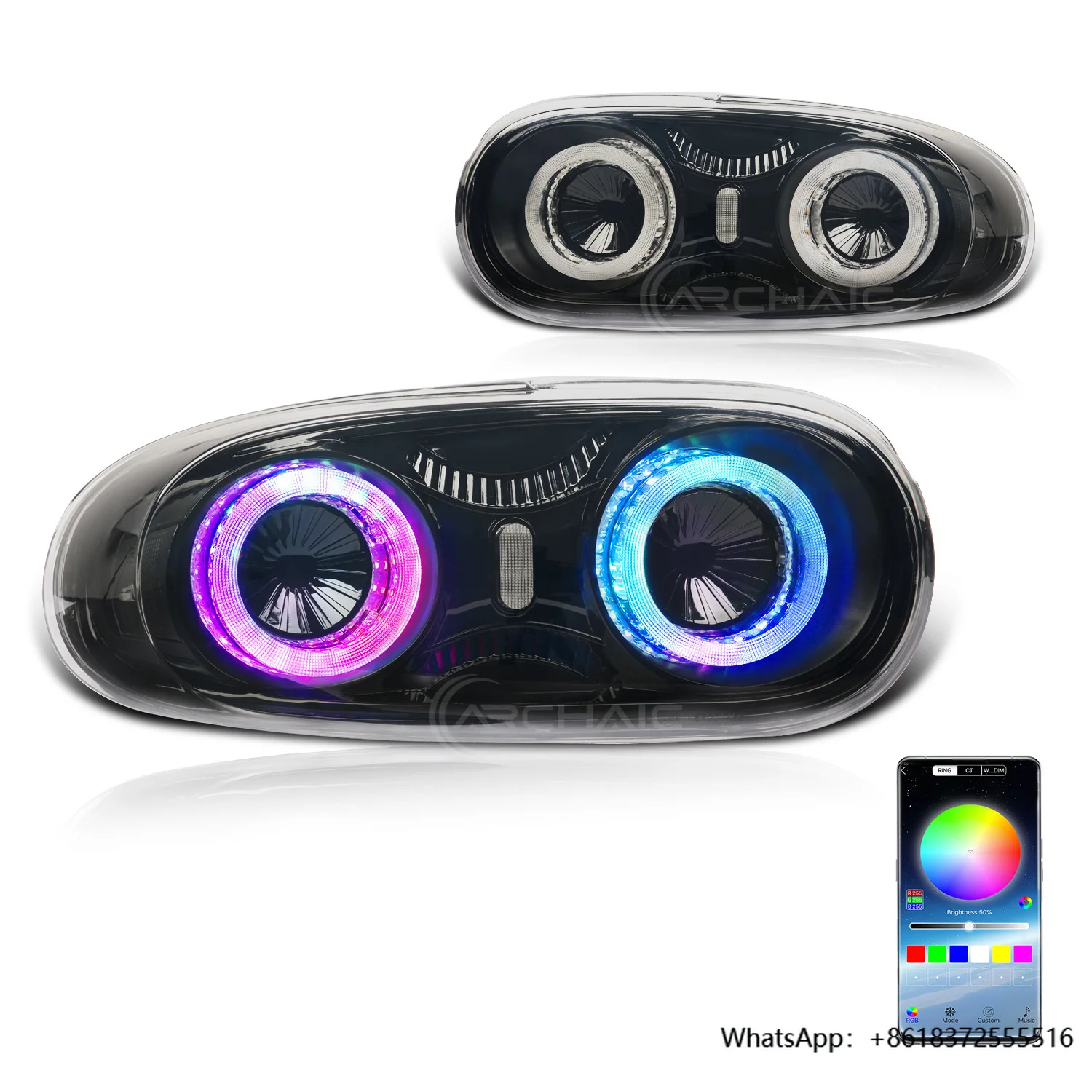 

daArchaic LED Rear Lamp for Mazda MX-5 Roadster Miata MX5 NC Tail Lights RGB Colorful Startup Animation New Smoke 12V Taillight