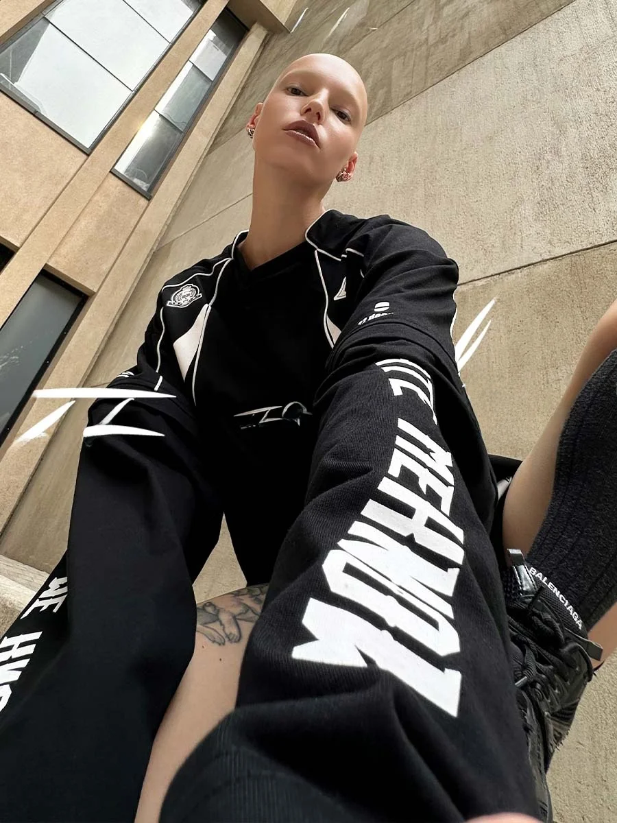 

Футболка Original 22doodle Racing Streetwear: ультра-свободный крой, с принтом, из хлопка, с отстегивающимися длинными или короткими рукавами, для лета