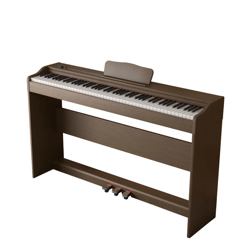 88 Keys Weighted Digital Piano Wood Grain Dynamic Response No Cover Piano with Three Pedals