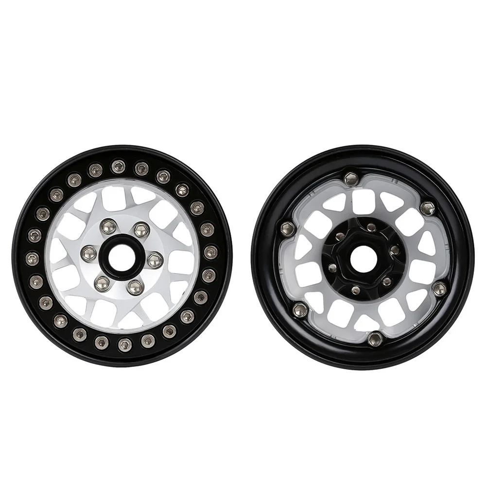 Aluminium Velg Beadlock 2.2in Velgen Hub 4 stuks Vervanging voor TRAX4 SCX10 90046 AXI03007 RedCat Gen8 1/10