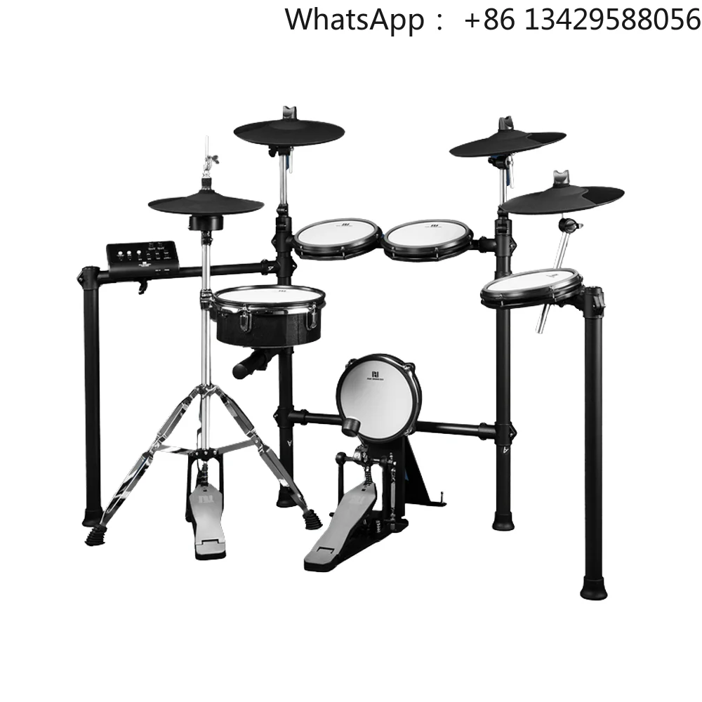PDX550 Electric 5-Pad Drum Set Home Studio Practice Kit Mesh Head Sound Module Rack System Silicone-for Musical Function