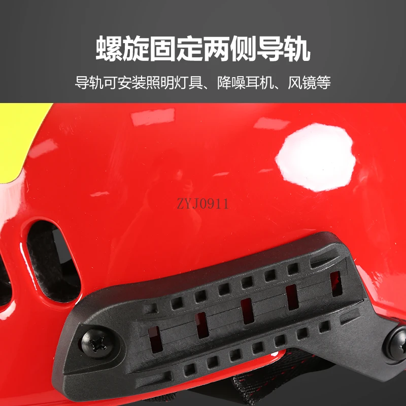 **Fire Rescue Helm Aardbeving Bos Fire Rescue Noodbescherming Helm Rescue Team Equipment