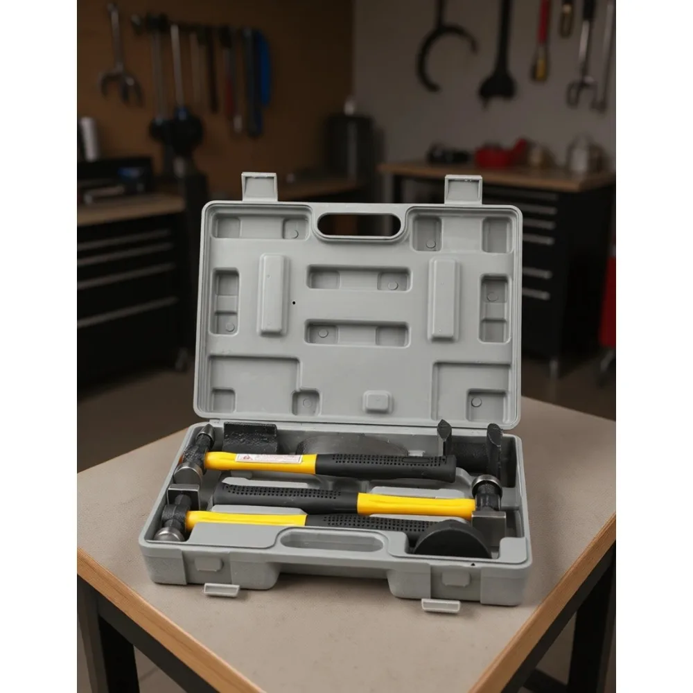 

7 Piece Auto Body Fender Repair Hammer and Dolly Kit
