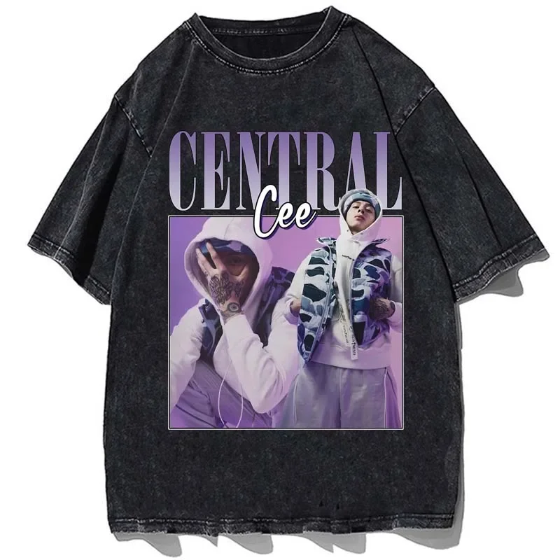 Hip Hop Singer Central Cee Printed T-Shirt High Quality Cotton Loose Oversize T Shirts Summer Men Casual Short Sleeve Tees Tops