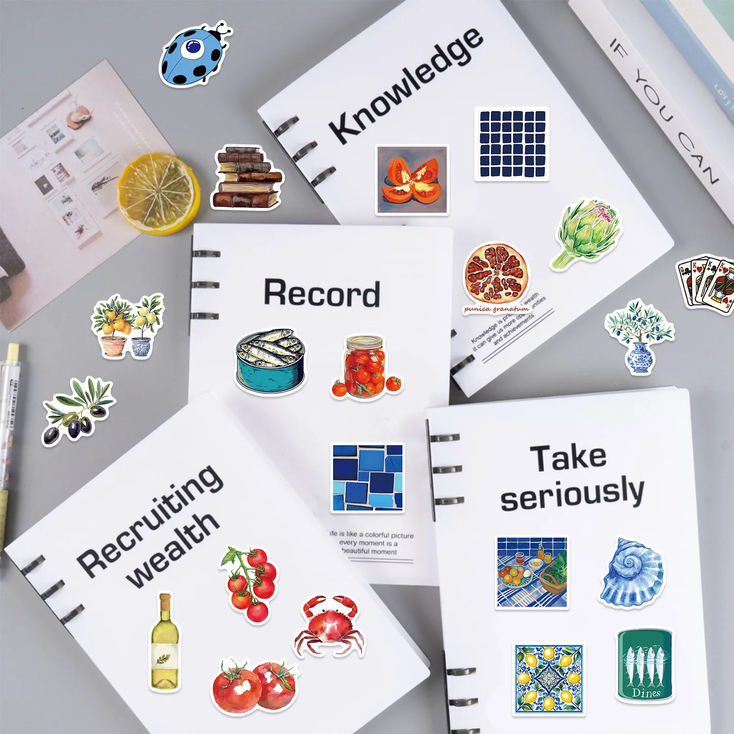 50 STKS Cartoon Meduterranean Tomaat Sticker Gepersonaliseerde Creatieve DIY Plakboek Glazen Doos Boekenplank Waterdichte Sticker Speelgoed