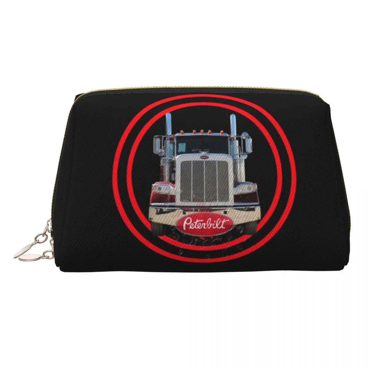 

Женская косметичка с логотипом грузовика Peterbilt, дорожный органайзер для макияжа, сумка для хранения туалетных принадлежностей, чехол для комплекта Dopp