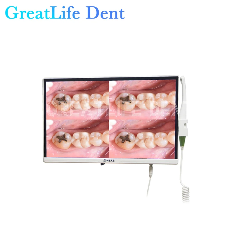 GreatLife-Dent Tela Grande Câmera Intraoral Dental, 22 ", Hd1200, 10 LED, Luz Fria, Wifi