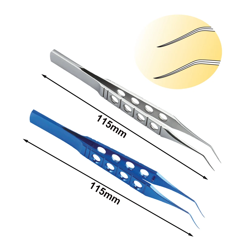 

Eyelid LASIK Retreatment Forceps Tweezers Curved Tweezers Clamp Titanium/Stainless Steel Autoclavable Ophthalmic Instrument