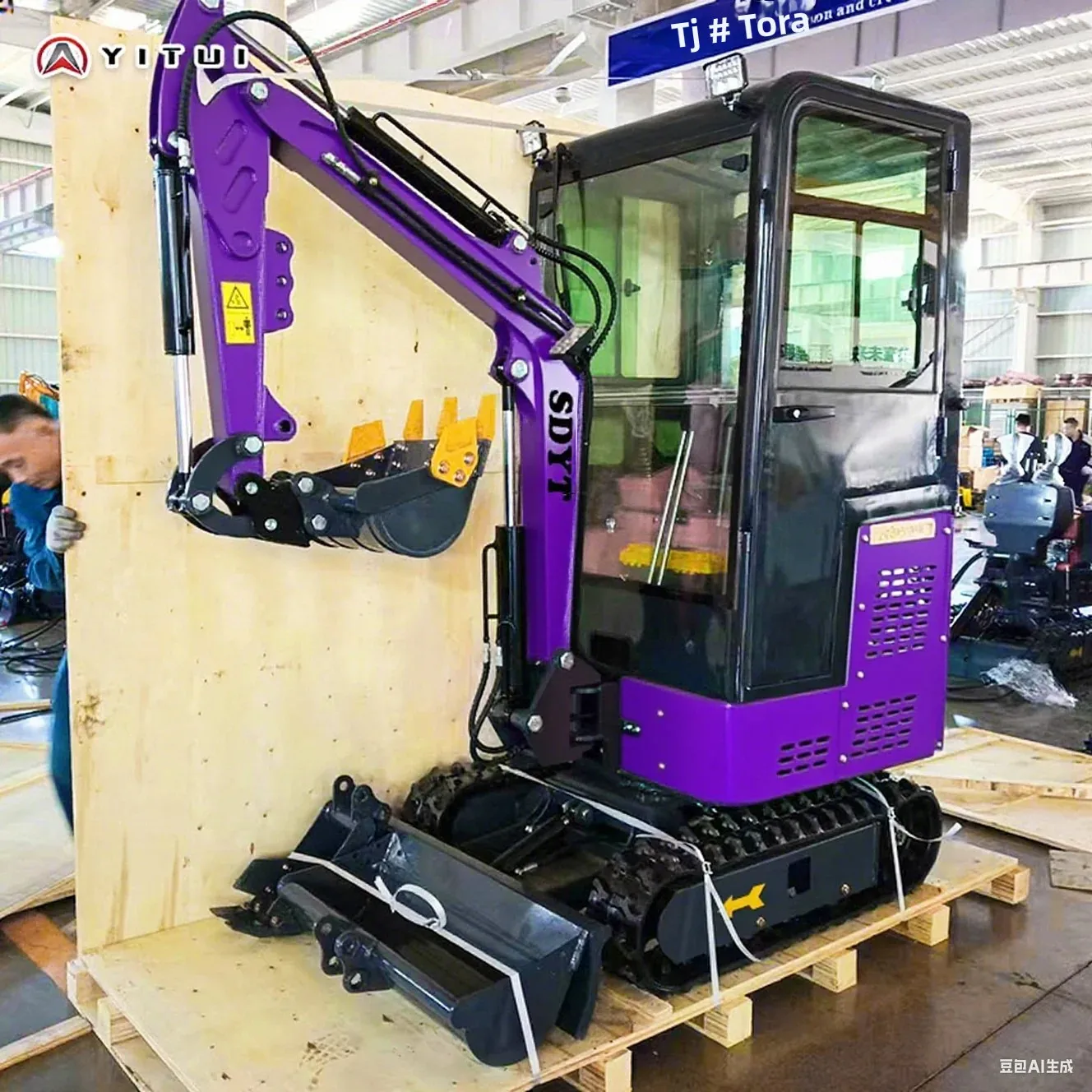 Miniexcavadora sobre orugas personalizada con motor Kubota, miniexcavadora CE Epa Euro 5, precio especial de fábrica de China, 1,5 toneladas