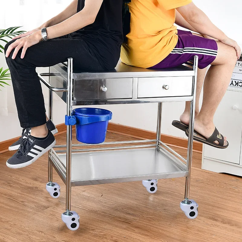 304 stainless steel cart wholesale beauty storage tool cart surgical instrument rack hospital care treatment cart