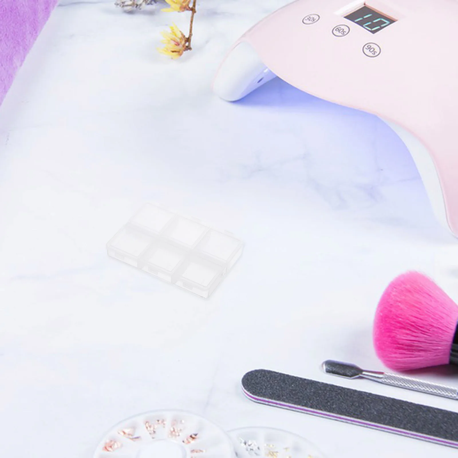 

10Pcs Clear Plastic Storage Box with Removable Grids 6-Section Craft Organizer Case for Beads Jewelry Making Supplies Desktop