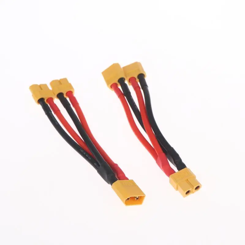 1Pcs 2/3-Way 12/14AWG Silicone Wire Male/Female Extension Y Splitter XT60 Parallel Battery Connector For Battery Charger Motor