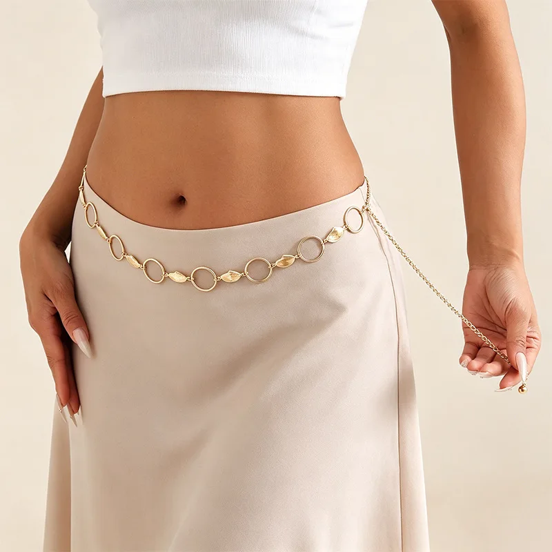 Cross Border Boho Metal Ring Shell Waist Chain Sexy Premium Beach Belt Accessories
