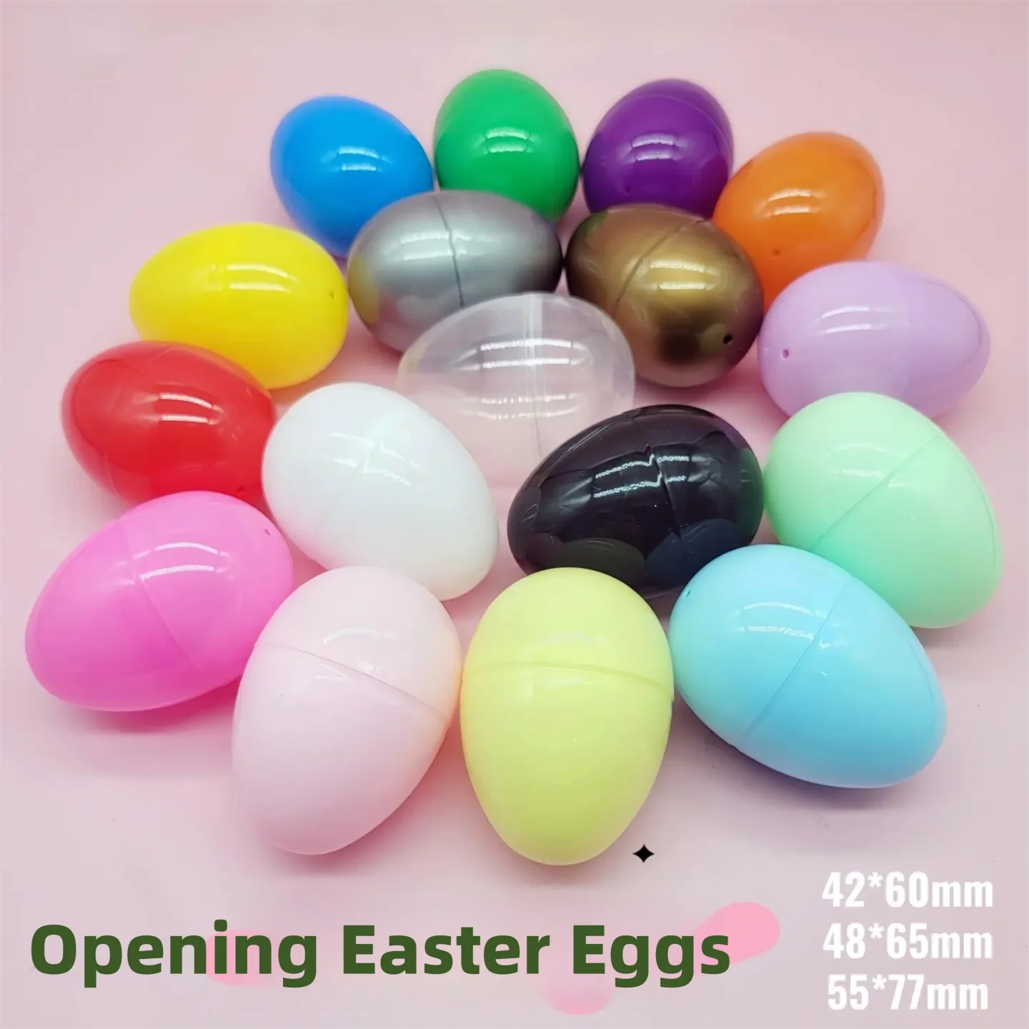 Twisted Egg Plastic Opening Easter Egg Lottery Blind Box Empty Shell Kindergarten Activity Decoration Gift Egg ShapedShell