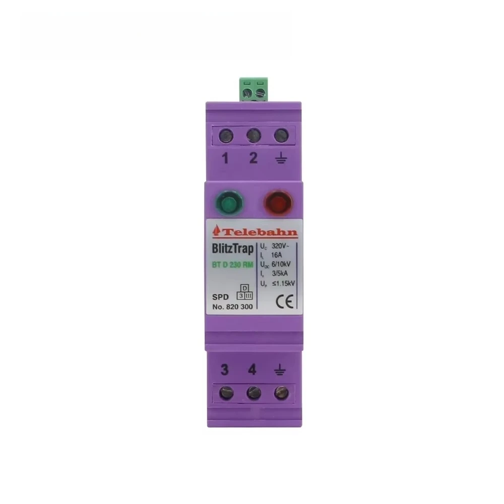 230V AC T3 SPD surge protector, low voltage surge protection device, electronic equipment lightning protection device