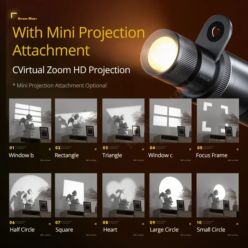 

SIDANDE 12W 3500-7000k RGB light Built-in 9000mAh battery Endurance 150 minutes Full-power output flashlight pro