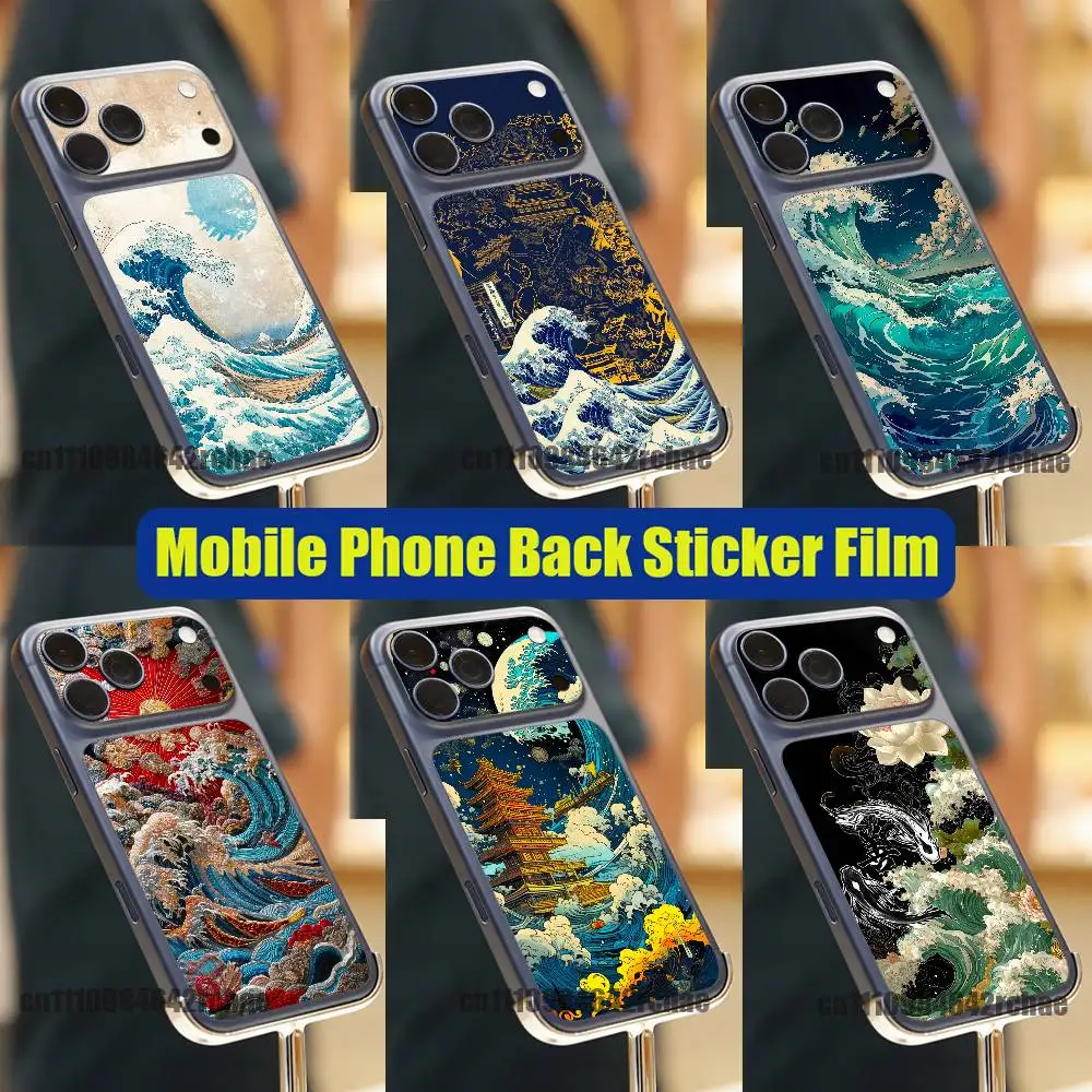

For The Great Wave Painting WALLPAPER iPhone 17 Pro Max Phone Back Sticker Film Decal Skin Wrap DIY Custom Stickers Full Cover