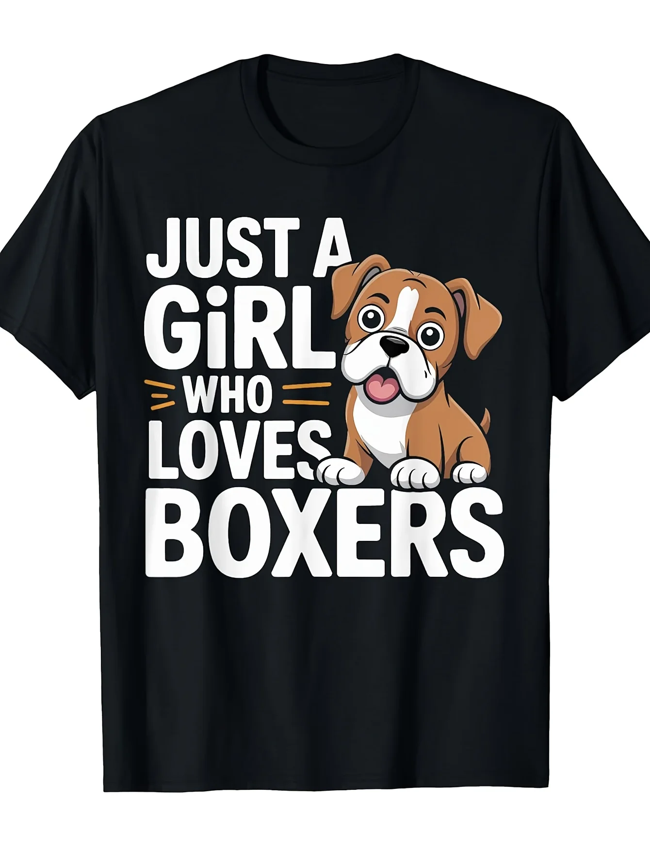 Just A Who Loves Boxers Funny Boxer Dog Lovers T-Shirt 100% Cotton O-Neck Short Sleeve Summer Casual Mens T-shirt Streetwear