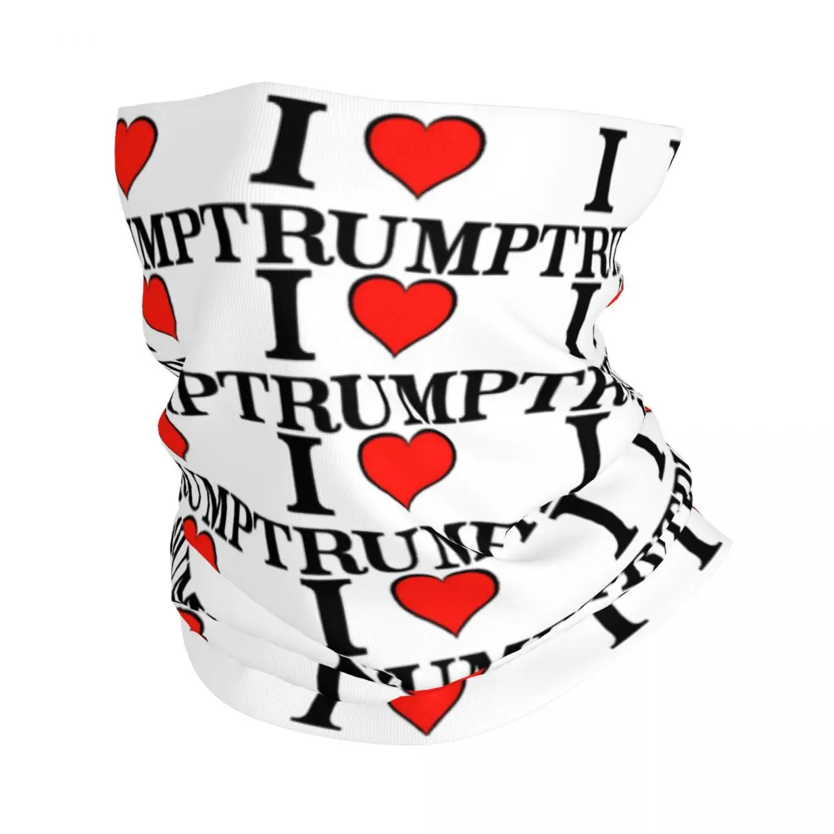 I Love Donald Trump Bandana Neck Gaiter Printed Balaclavas Face Scarf Multifunctional Headwear Hiking Unisex Adult All Season