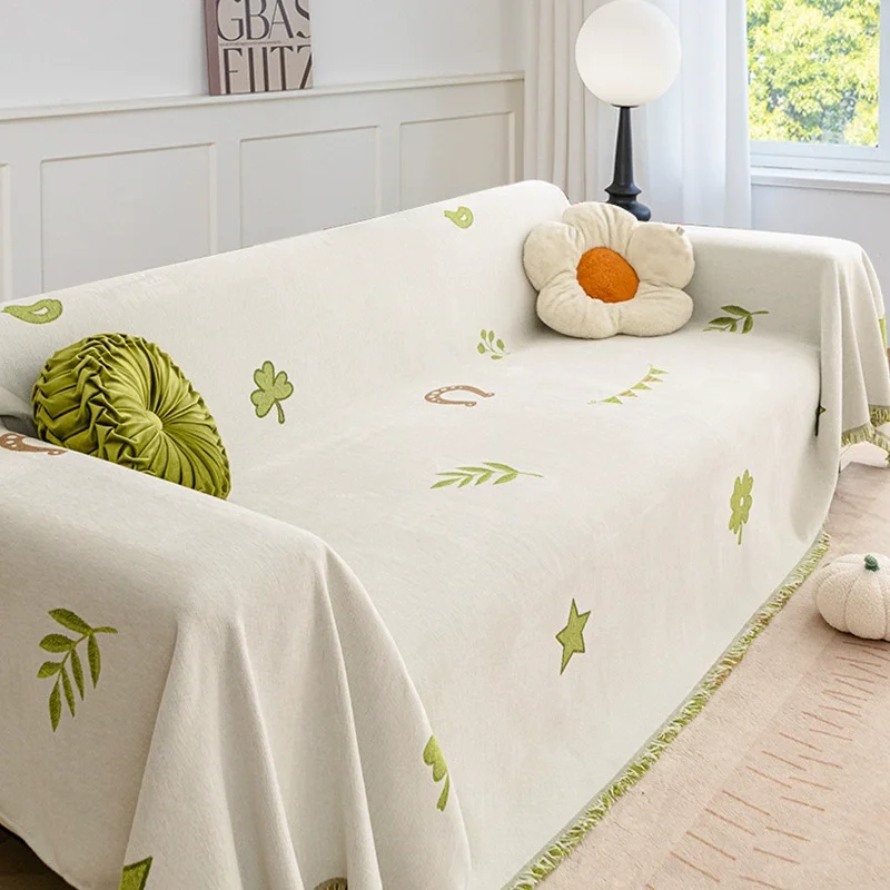 

Seasons Universal Non-Slip Couch Slipcovers Sofa Towel Protector for Living Room Nordic Chenille Sofa Cover Mat