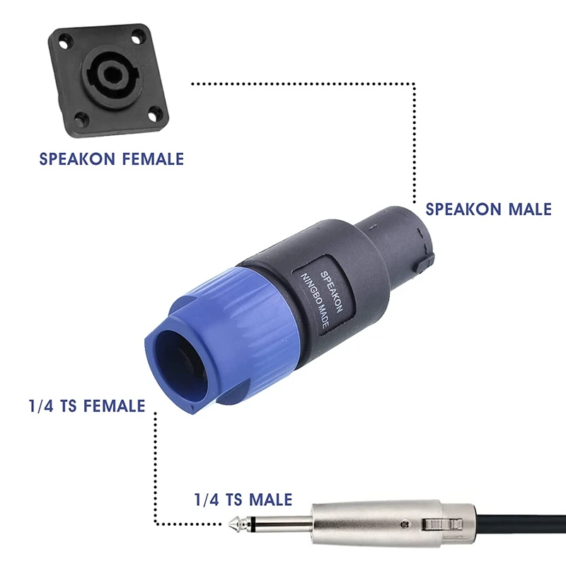 Top-10 Pieces NL4FC Speaker Cables Head Speakon Cable Connector 4-Pin Speaker Plugs With Twist Lock Waterproof For Cables