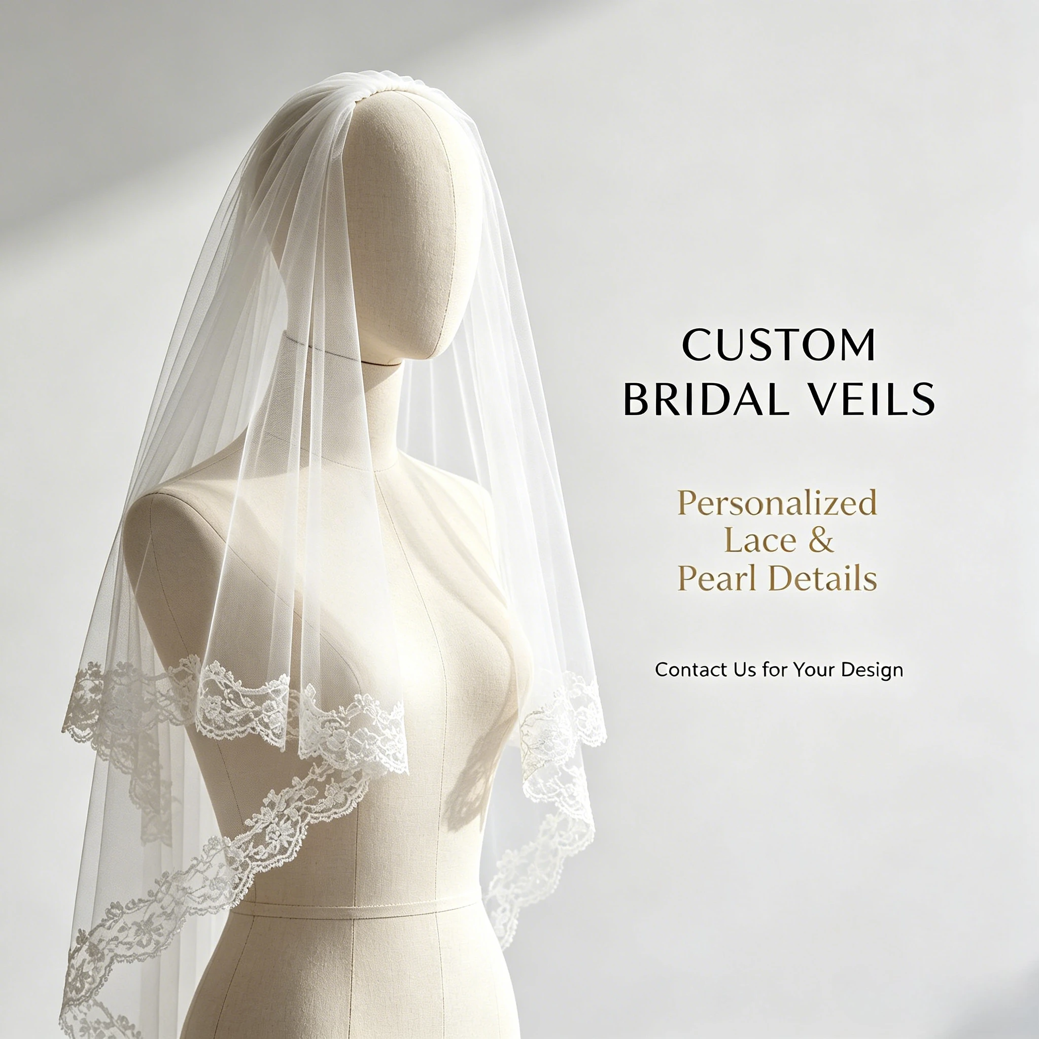 Handmade Custom Length Veil Customized Product Specific link Wedding Accessories Soft Tulle Mantilla Veil