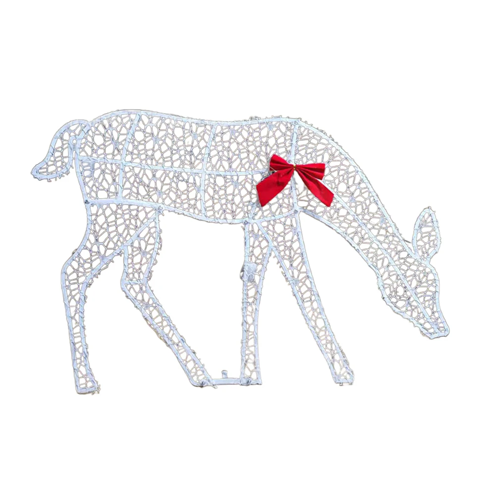 

Рождественское украшение в виде оленя для дома и сада на открытом воздухе с устойчивым к атмосферным воздействиям металлическим каркасом и светодиодными фонарями