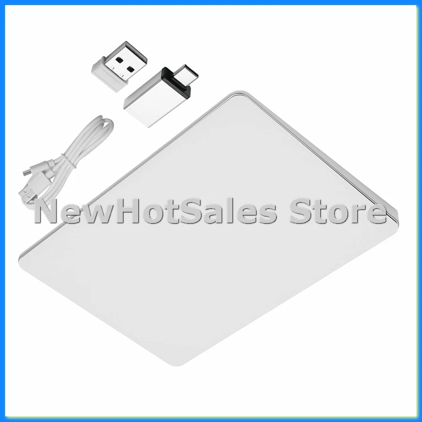 

Bluetooth Touchpad Multi-Function Gestures Trackpad Rechargeable Wireless Touchpad for Laptop IOS , White-AT48