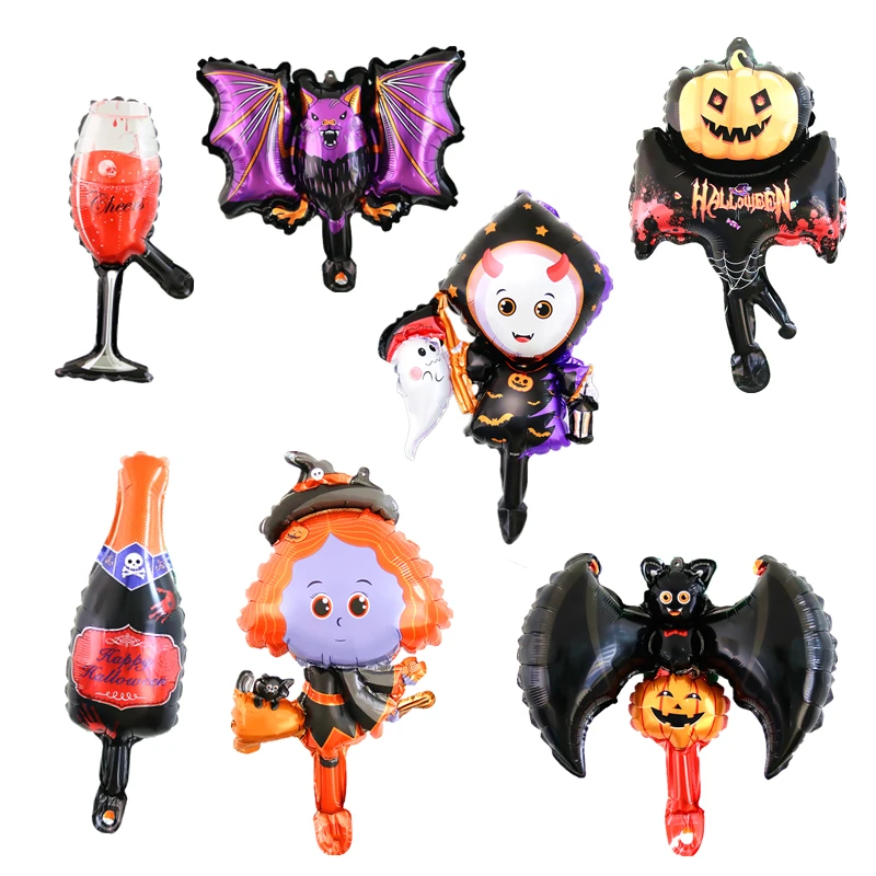 Halloween Decoration Aluminum Film Balloon Carnival Party Bat, Pumpkin, Ghost Witch, Kids Inflatables